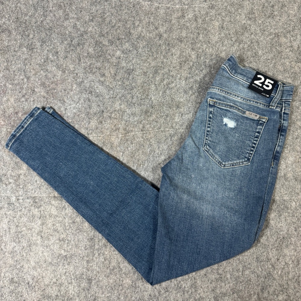 Joe's Jeans Womens Skinny Ankle Distressed Medium Wash Denim Size 25 JCLBSTRE